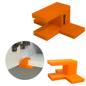 Szablon uchwyt do montażu frontów meblowych na równi przymiar 16mm precyzja