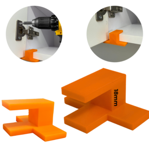 Szablon uchwyt do montażu frontów meblowych na równi przymiar 18mm precyzja