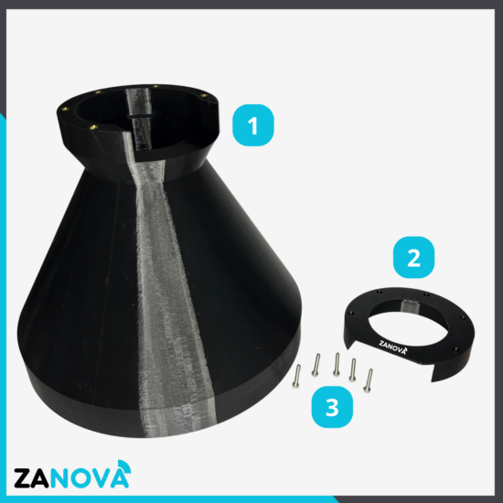 1938f809-af1a-4837-b240-2c300eef9278.png Kołnierz Rękaw Tuba Lej Do Anemometru Adapter Wiatromierza Wt87 Rekuperacji
