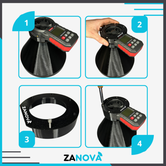28646c49-eee1-48e6-8d8f-d6ff2925c8f9.png Kołnierz Rękaw Tuba Lej Do Anemometru Adapter Wiatromierza Wt87 Rekuperacji