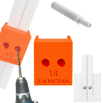 Szablon do wiercenia odbojników TIP-ON 10mm podwójny płyta 18mm BLUM