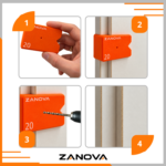 Przymiar do szybkiego montażu blend dystans 20 mm szablon stolarski – zdjęcie 4