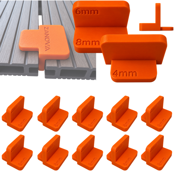 Dystanse do Desek Tarasowych - Zestaw 10 sztuk 8mm 6mm 4mm dystans