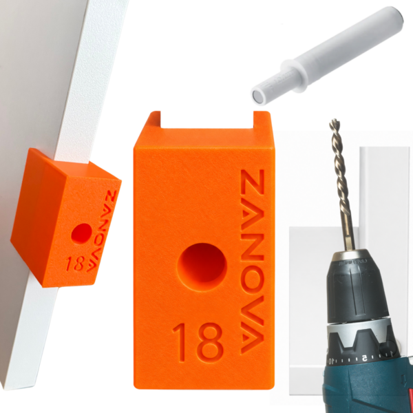 Szablon do wiercenia odbojników TIP-ON 10mm pojedynczy płyta 18mm BLUM