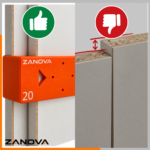 Przymiar do montażu blend z szablonem do zawiasów dystans 20 mm stolarski – zdjęcie 6