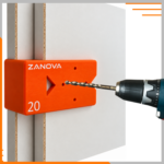Przymiar do montażu blend z szablonem do zawiasów dystans 20 mm stolarski – zdjęcie 2