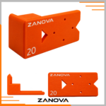 Przymiar do montażu blend z szablonem do zawiasów dystans 20 mm stolarski – zdjęcie 5